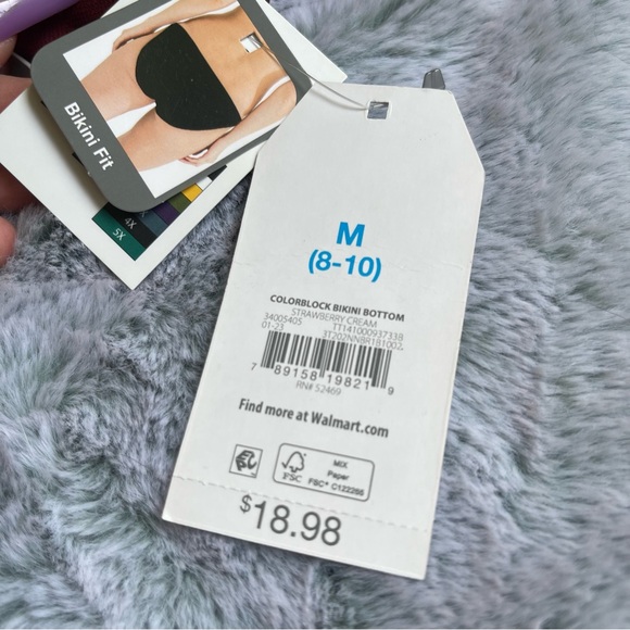 Time & Tru Colorblock Pink/Orange/Maroon Bikini Bottom Size M - NWT - Picture 4 of 12